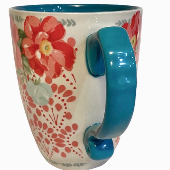 NWT 2 Pioneer Woman Vintage Floral Jumbo Ceramic Latta Mug, 24 ozs - Picture 3 of 4